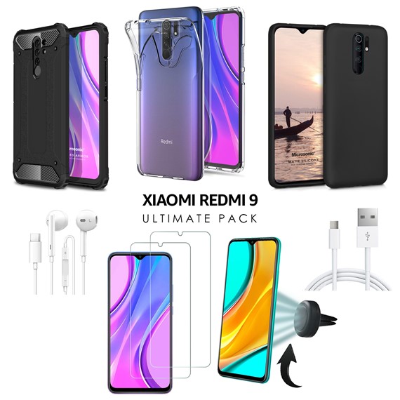 Microsonic Xiaomi Redmi 9 Kılıf Aksesuar Seti 1