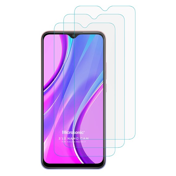 Microsonic Xiaomi Redmi 9 Screen Protector Nano Glass 3 Pack 2