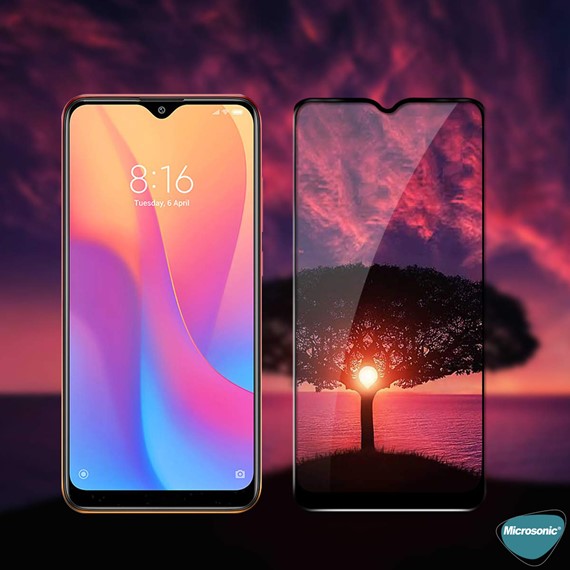 Microsonic Xiaomi Redmi 9 Tam Kaplayan Temperli Cam Ekran Koruyucu Siyah 3