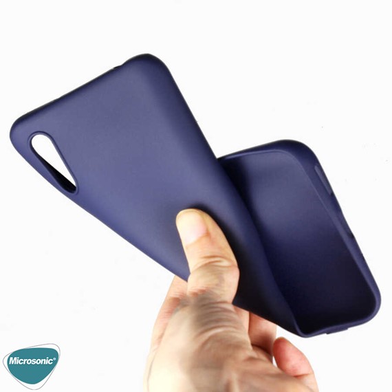 Microsonic Matte Silicone Xiaomi Redmi 9A Kılıf Lacivert 3