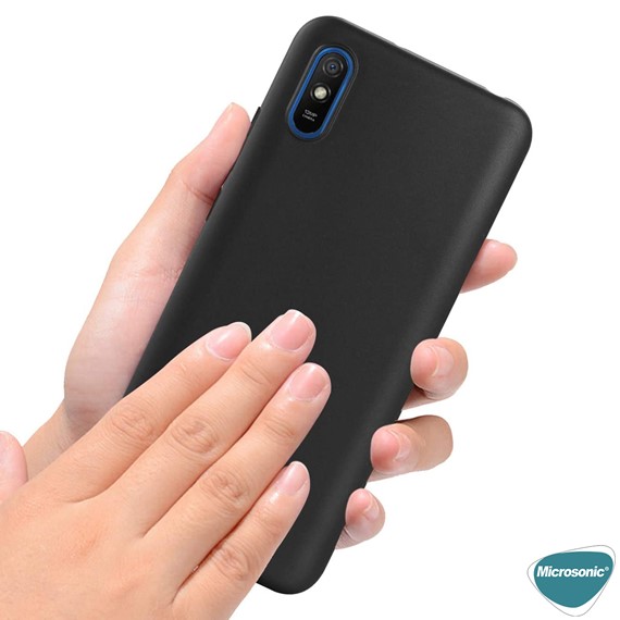 Microsonic Matte Silicone Xiaomi Redmi 9A Kılıf Lacivert 4