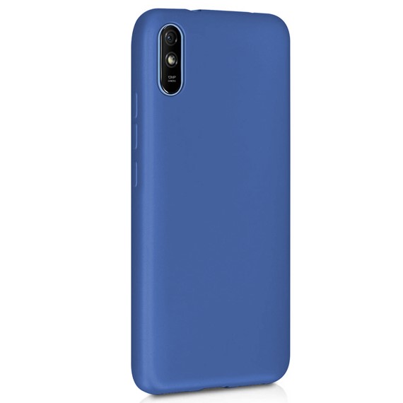 Microsonic Matte Silicone Xiaomi Redmi 9A Kılıf Lacivert 2
