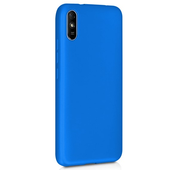 Microsonic Matte Silicone Xiaomi Redmi 9A Kılıf Mavi 2