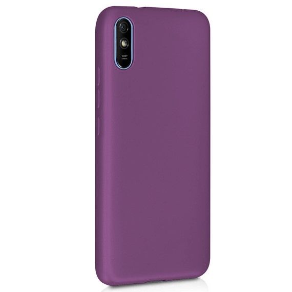 Microsonic Matte Silicone Xiaomi Redmi 9A Kılıf Mor 2