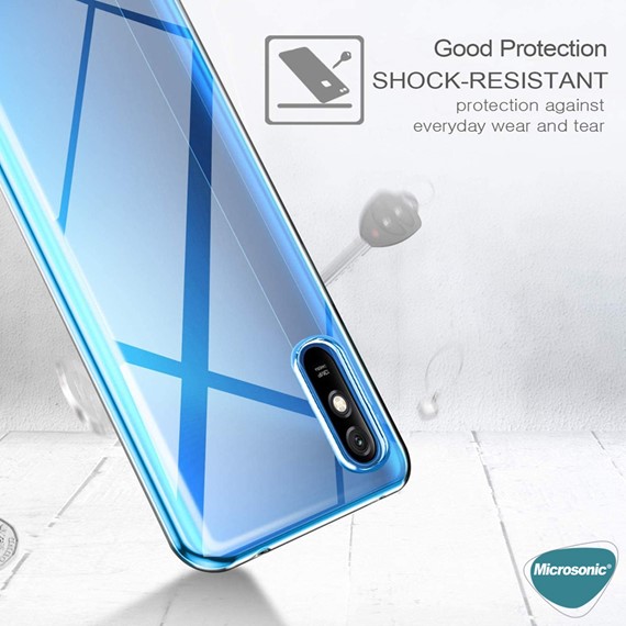 Microsonic Xiaomi Redmi 9A Kılıf Transparent Soft Beyaz 5