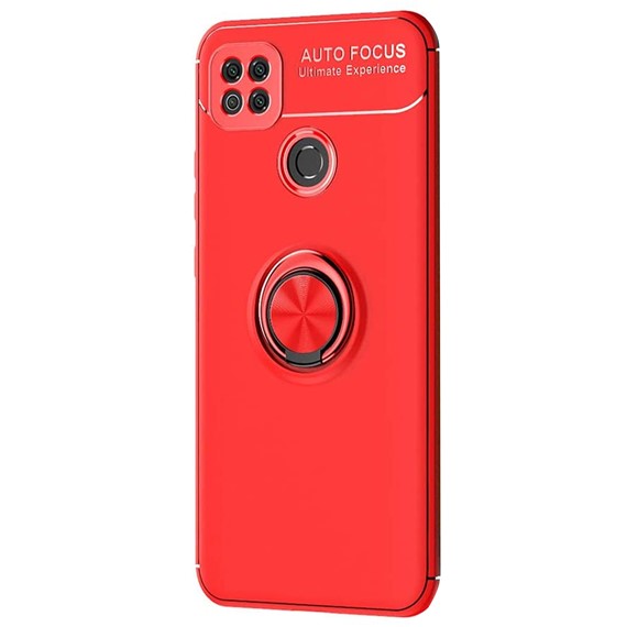Microsonic Xiaomi Redmi 9C Kılıf Kickstand Ring Holder Kırmızı 2