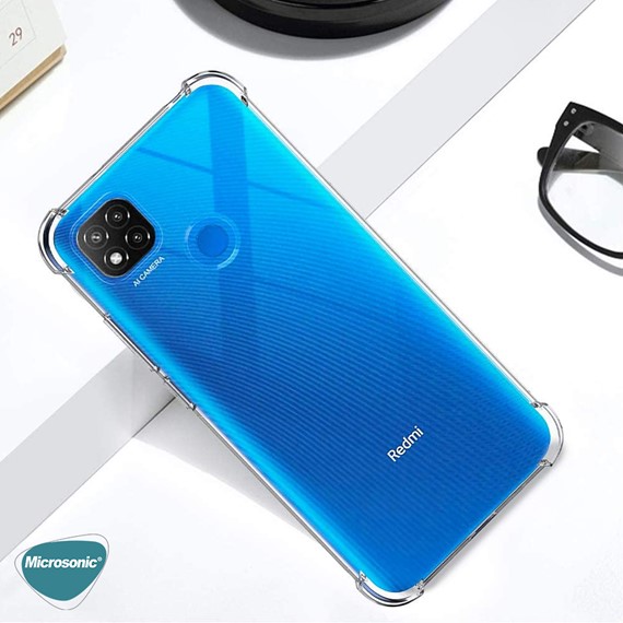 Microsonic Xiaomi Redmi 9C Kılıf Shock Absorbing Şeffaf 8