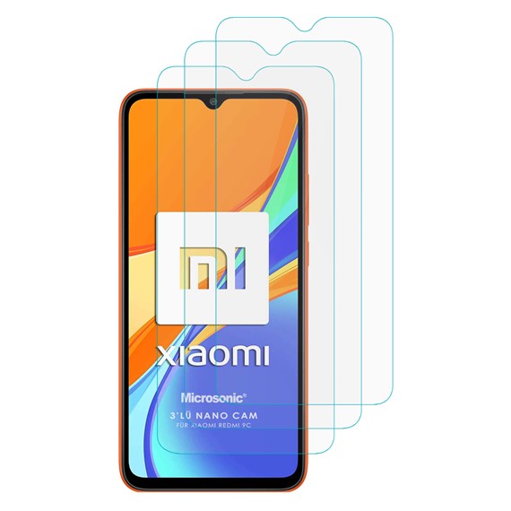 Microsonic Xiaomi Redmi 9C Screen Protector Nano Glass 3 Pack 2