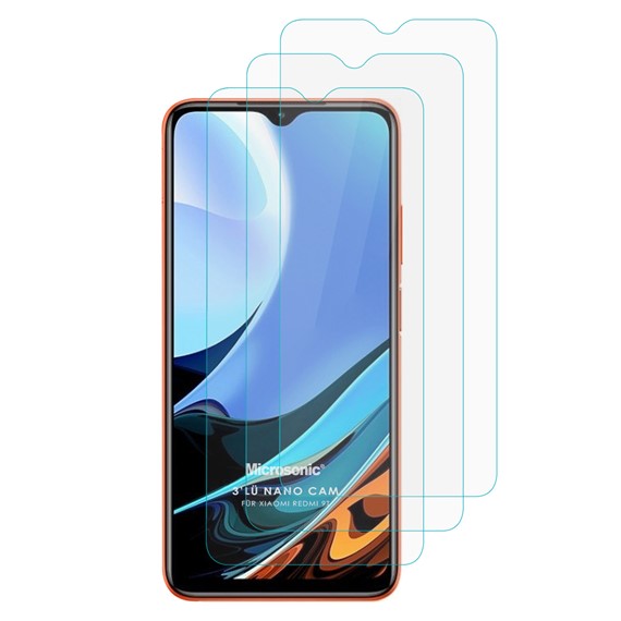 Microsonic Xiaomi Redmi 9T Screen Protector Nano Glass Cam Ekran Koruyucu 3 lü Paket 2