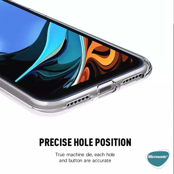 Microsonic Xiaomi Redmi Note 9 4G Kılıf 6 Tarafı Tam Full Koruma 360 Clear Soft Şeffaf 2