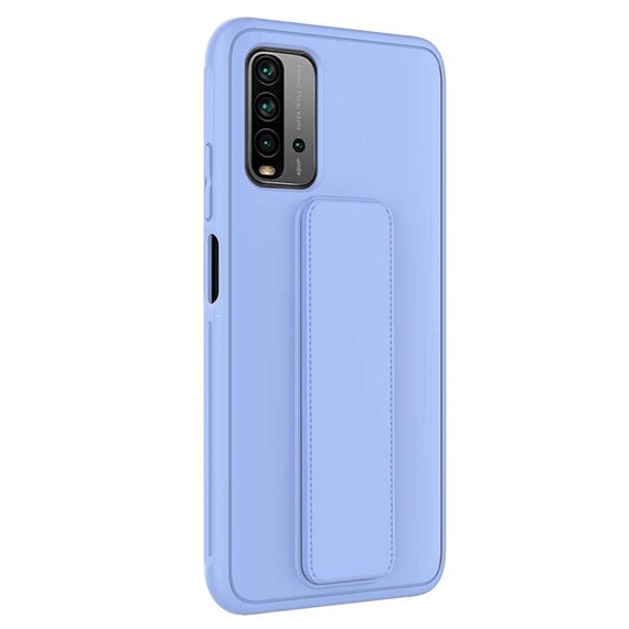 Microsonic Xiaomi Redmi 9T Kılıf Hand Strap Mavi 2