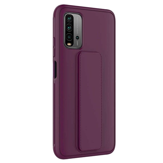 Microsonic Xiaomi Redmi Note 9 4G Kılıf Hand Strap Mor 2
