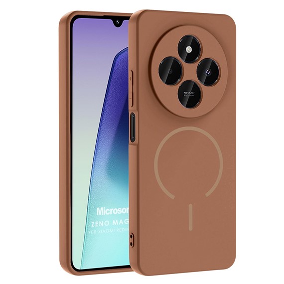 Microsonic Xiaomi Redmi A4 Kılıf Zeno MagSafe Kahverengi 1