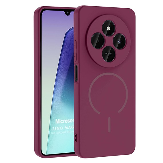 Microsonic Xiaomi Redmi A4 Kılıf Zeno MagSafe Mürdüm 1