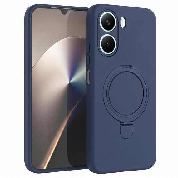 Microsonic Xiaomi Redmi A7 Pro Kılıf Aura Stant MagSafe Lacivert 1