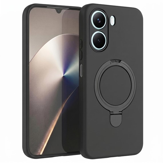 Microsonic Xiaomi Redmi A7 Pro Kılıf Aura Stant MagSafe Siyah 1