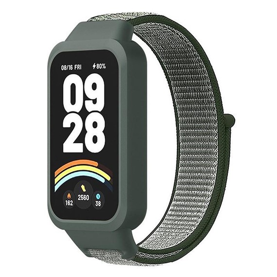 Microsonic Xiaomi Redmi Band 3 Hasırlı Kordon Woven Sport Loop Koyu Yeşil 1