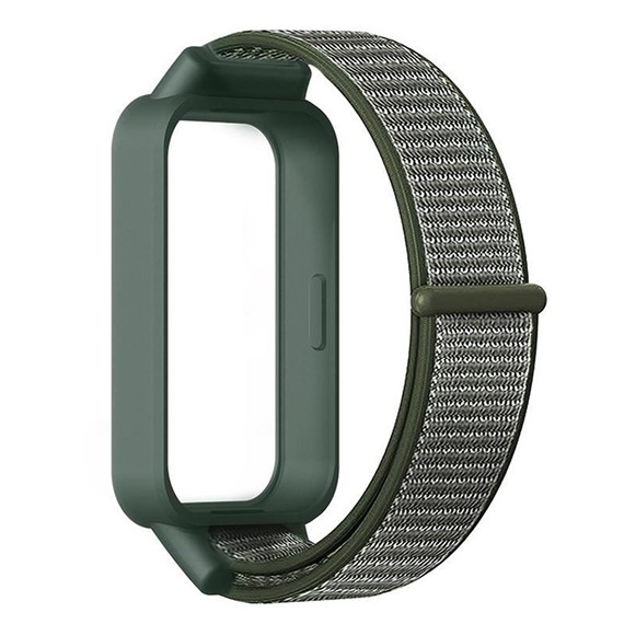 Microsonic Xiaomi Redmi Band 3 Hasırlı Kordon Woven Sport Loop Koyu Yeşil 2