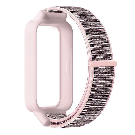 Microsonic Xiaomi Smart Band 9 Active Hasırlı Kordon Woven Sport Loop Pudra 2