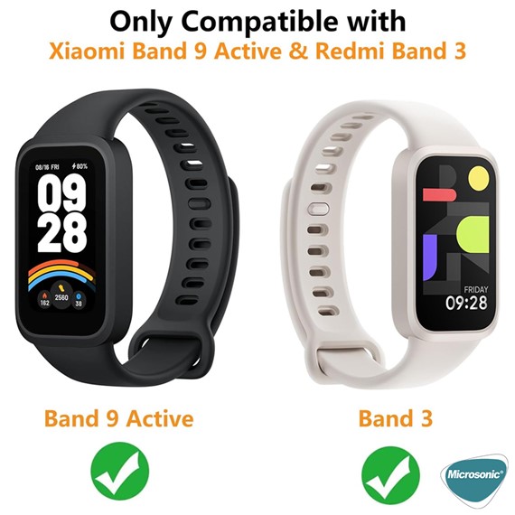 Microsonic Xiaomi Smart Band 9 Active Hasırlı Kordon Woven Sport Loop Pudra 3