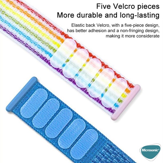 Microsonic Xiaomi Smart Band 9 Active Hasırlı Kordon Woven Sport Loop Siyah 7