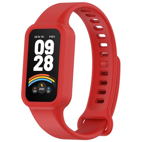 Microsonic Xiaomi Smart Band 9 Active Kordon Silicone Sport Band Kırmızı 1