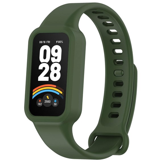 Microsonic Xiaomi Smart Band 9 Active Kordon Silicone Sport Band Koyu Yeşil 1