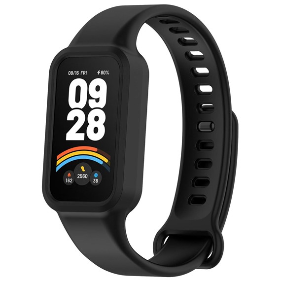 Microsonic Xiaomi Smart Band 9 Active Kordon Silicone Sport Band Siyah 1