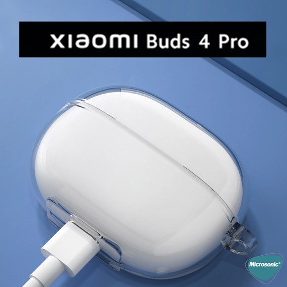 Microsonic Xiaomi Redmi Buds 4 Pro Kılıf Transparent Clear Soft Şeffaf 5