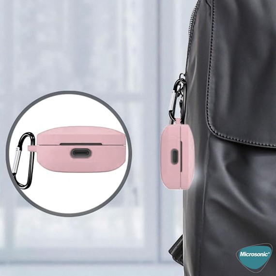 Microsonic Xiaomi Redmi Buds 6 Active Kılıf Askılı Mat Silikon Açık Yeşil 7