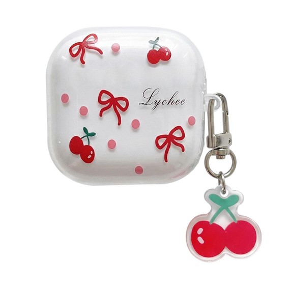 Microsonic Xiaomi Redmi Buds 6 Active Kılıf Figure Series Lychee Bow Kırmızı 1