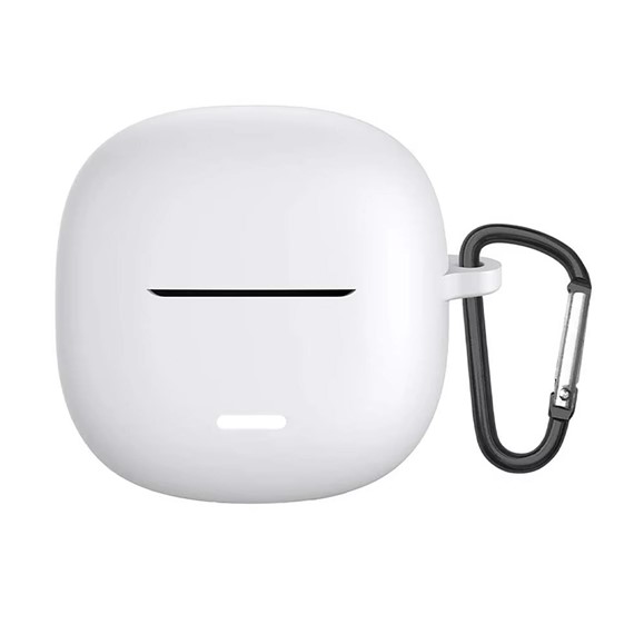 Microsonic Xiaomi Redmi Buds 6 Lite Kılıf Askılı Mat Silikon Beyaz 1