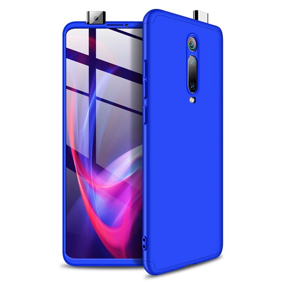 Microsonic Xiaomi Redmi K20 Kılıf Double Dip 360 Protective Mavi 1