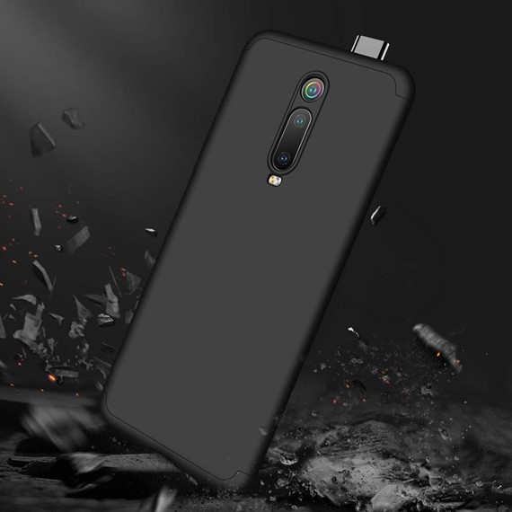 Microsonic Xiaomi Redmi K20 Kılıf Double Dip 360 Protective Siyah 3