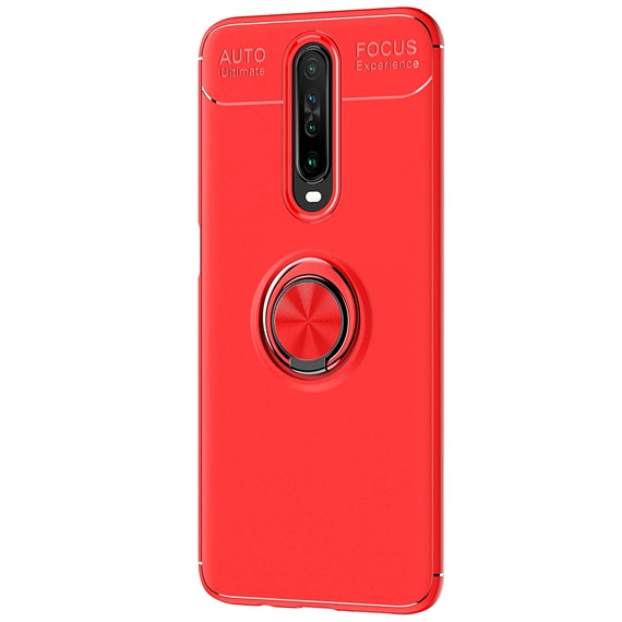 Microsonic Xiaomi Redmi K30 Kılıf Kickstand Ring Holder Kırmızı 2