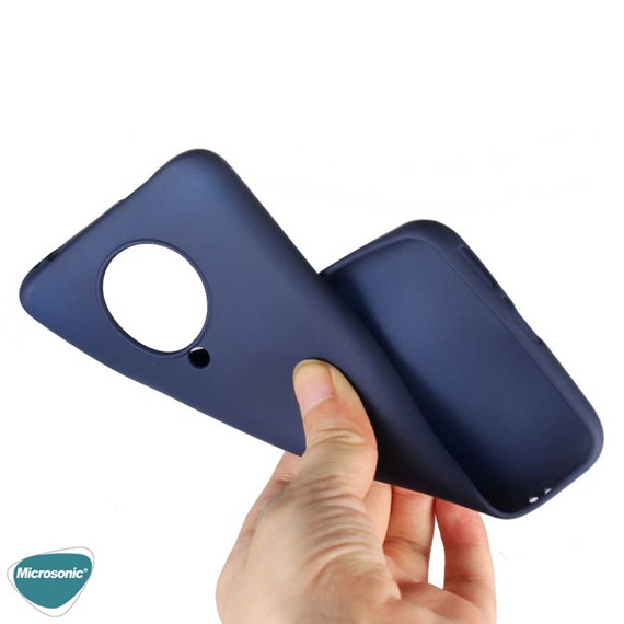 Microsonic Matte Silicone Xiaomi Redmi K30 Pro Kılıf Lacivert 3