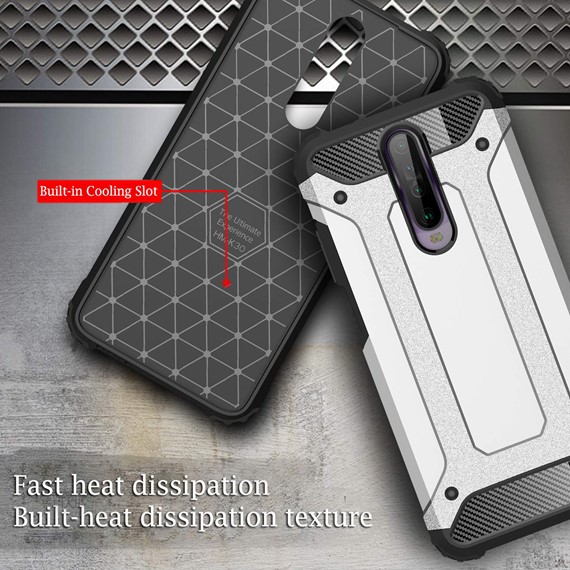 Microsonic Xiaomi Redmi K30 Kılıf Rugged Armor Mavi 5