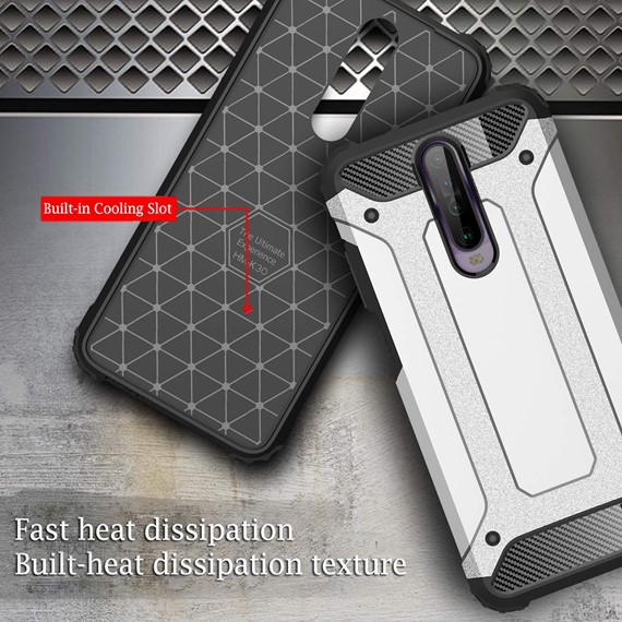 Microsonic Xiaomi Redmi K30 Kılıf Rugged Armor Siyah 5