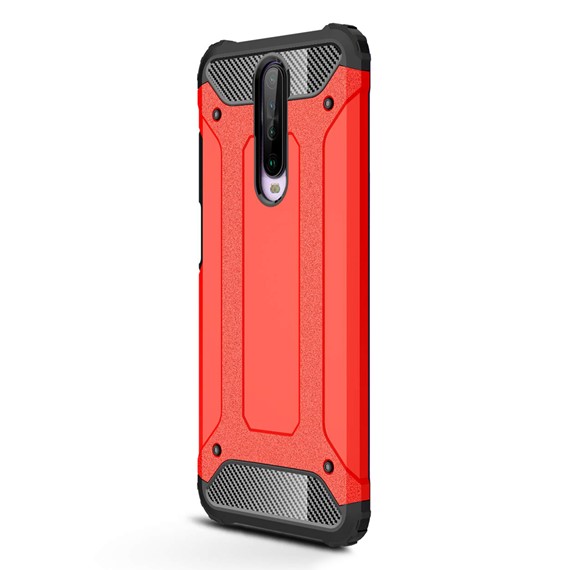 Microsonic Xiaomi Redmi K30 Kılıf Rugged Armor Kırmızı 2