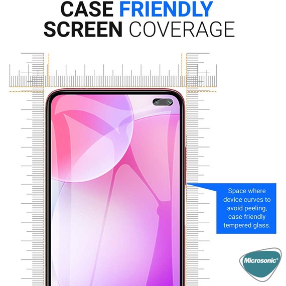 Microsonic Xiaomi Redmi K30 Tam Kaplayan Temperli Cam Ekran Koruyucu Siyah 3