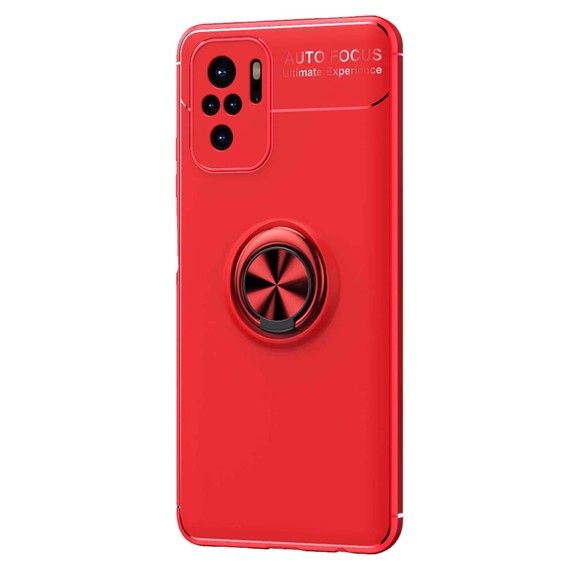 Microsonic Xiaomi Poco M5s Kılıf Kickstand Ring Holder Kırmızı 2