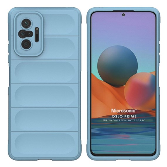 Microsonic Xiaomi Redmi Note 10 Pro Kılıf Oslo Prime Mavi 1