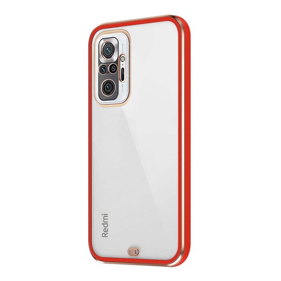 Microsonic Xiaomi Redmi Note 10 Pro Max Kılıf Laser Plated Soft Kırmızı 2