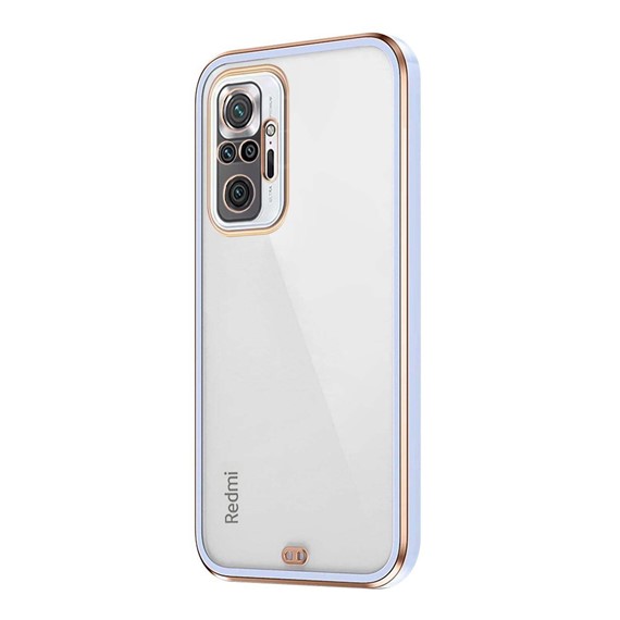 Microsonic Xiaomi Redmi Note 10 Pro Max Kılıf Laser Plated Soft Lila 2