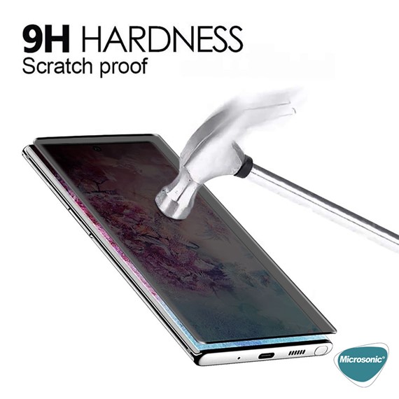 Microsonic Xiaomi Redmi A3 Privacy 5D Gizlilik Filtreli Cam Ekran Koruyucu Siyah 6