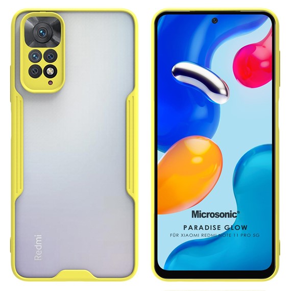 Microsonic Xiaomi Redmi Note 11 Pro 5G Kılıf Paradise Glow Sarı 1