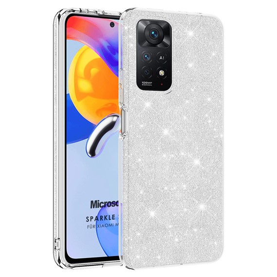 Microsonic Xiaomi Redmi Note 11 Pro 5G Kılıf Sparkle Shiny Gümüş 1