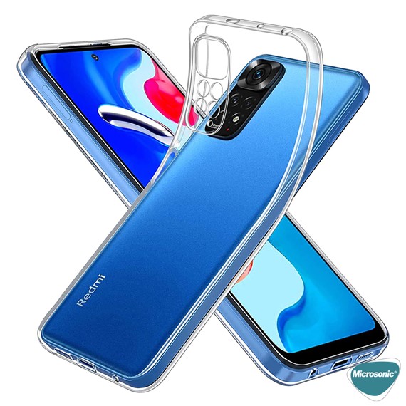 Microsonic Xiaomi Redmi Note 11S Kılıf Transparent Soft Şeffaf 8