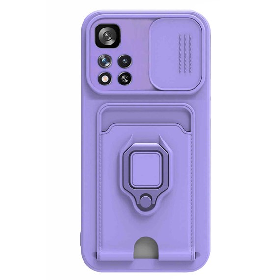 Microsonic Xiaomi Redmi Note 11 Pro Plus Kılıf Multifunction Silicone Lila 2