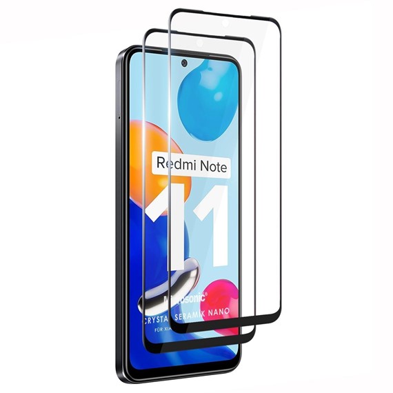 Microsonic Xiaomi Redmi Note 11S Crystal Seramik Nano Ekran Koruyucu Siyah 2 Adet 1